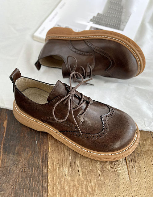 Aurore - Women's Wide Square Toe Oxford Shoes