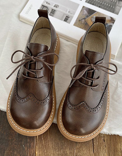 Aurore - Women's Wide Square Toe Oxford Shoes