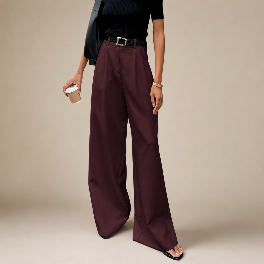 Blaine Fashionable Wide-Leg Pants, view 6 - Elena Harper