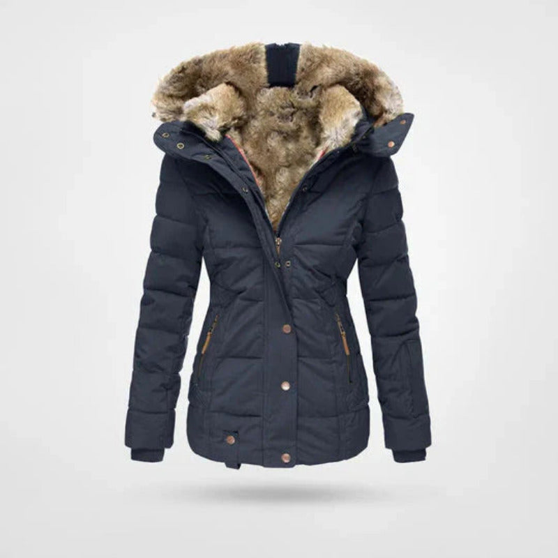 Women's Winter Jacket | Insulated Hood & Double Closure