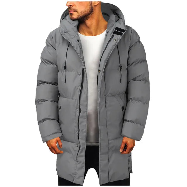 Men's Winter Jacket | Long Parka | Padded & Warm for Cold Days