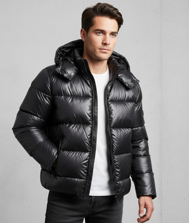 Winter Jacket Men | Puffer Jacket | Adjustable Hood & Clear Silhouette