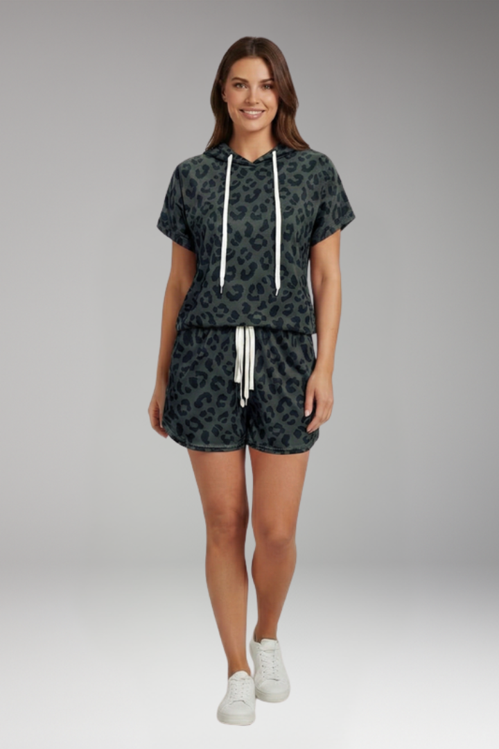 Women's 2-Piece Set with Hooded Top for Summer
