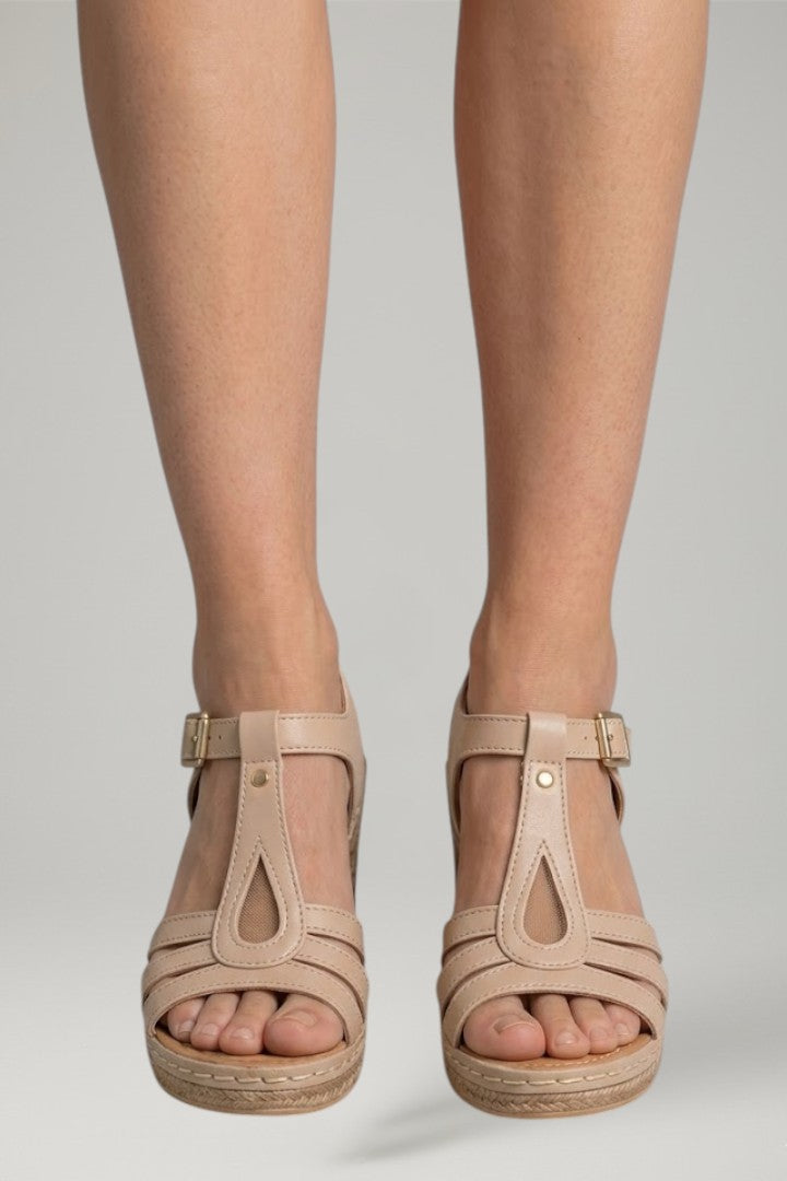 Women's Block Heel Sandals with Cushioned Insole and Open Upper