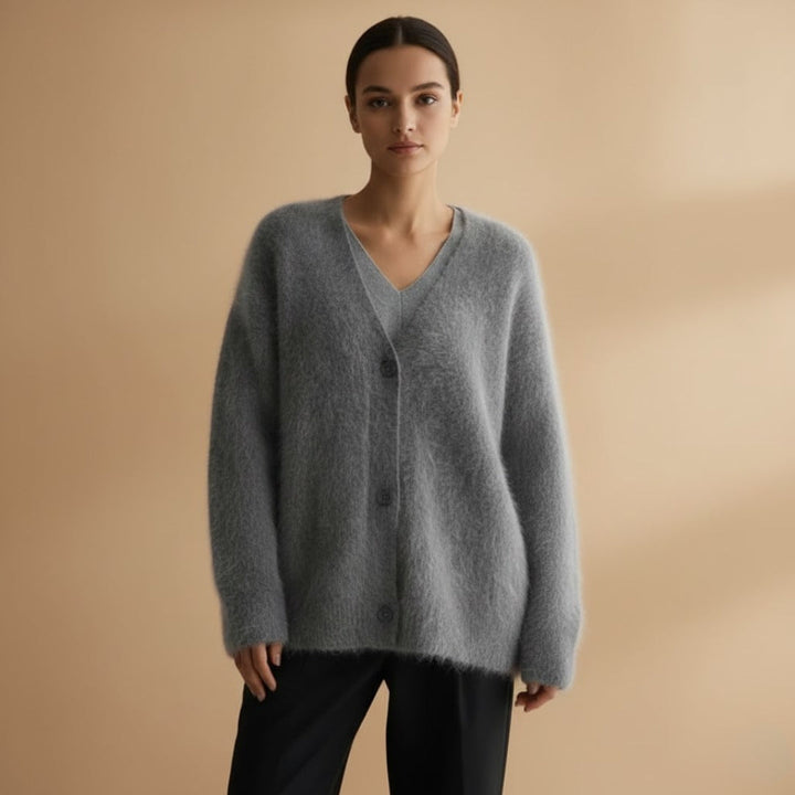Women’s Cardigan with Button Closure and  V-Neck