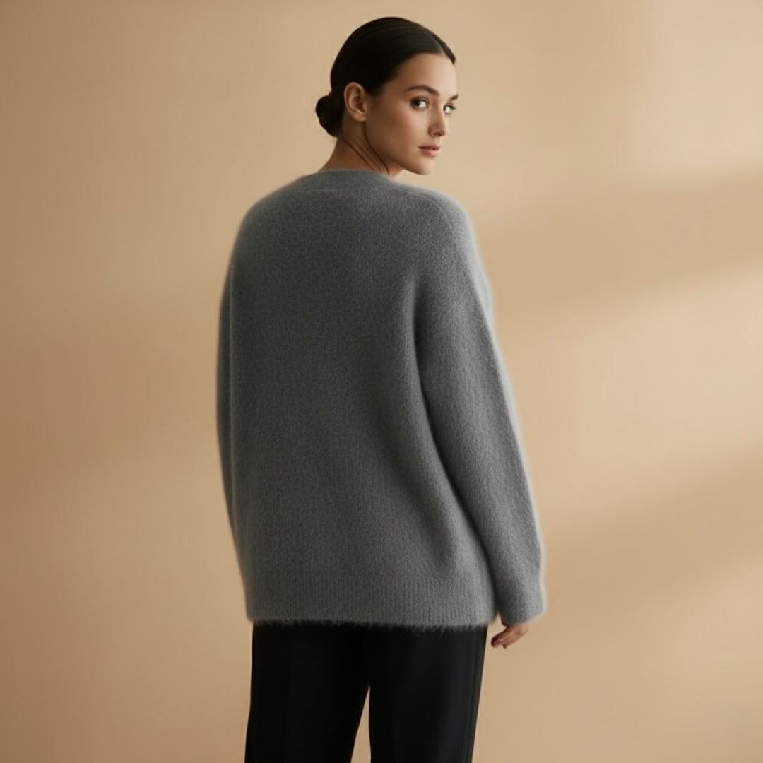 Women’s Cardigan with Button Closure and  V-Neck
