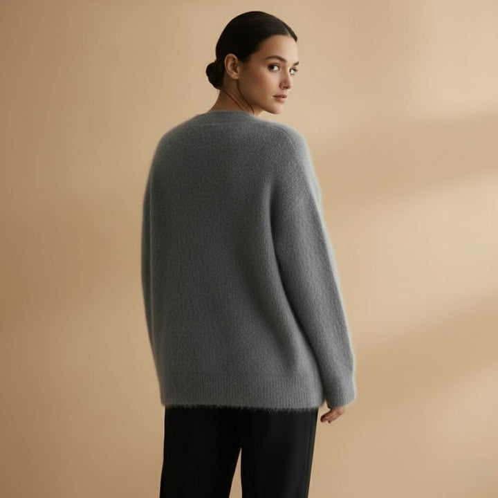 Women’s Cardigan with Button Closure and  V-Neck