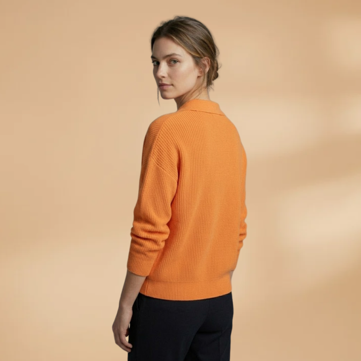 Women's Cardigan with button fastening and lapel collar