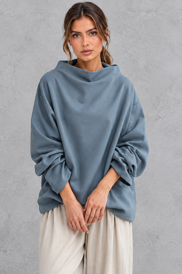 Women’s Loose Roll Neck Long Sleeve Jumper