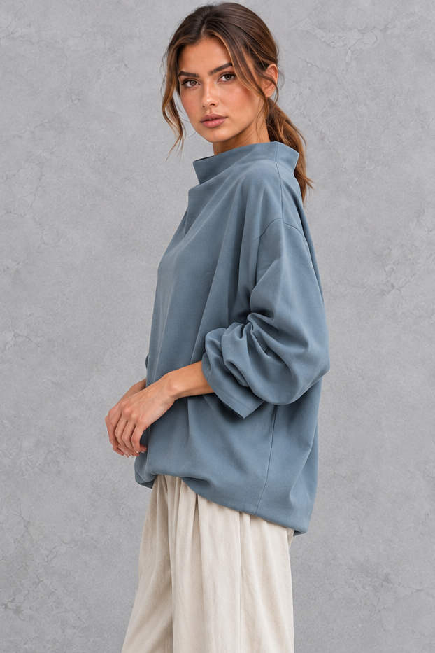 Women’s Loose Roll Neck Long Sleeve Jumper
