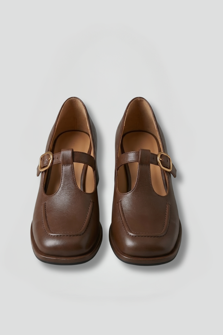 Women's Mary Jane Shoes with T-Strap Design for Office Wear