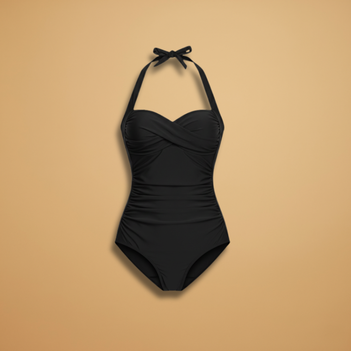 Women's One-Piece Sculpting Swimsuit with Twisted Draping