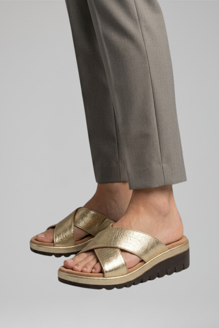 Women's Orthopaedic Adjustable Sandals with Crisscross Straps for All-Day Comfort