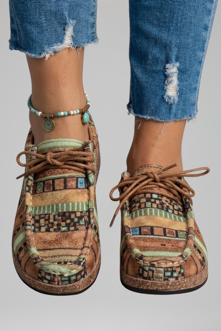 Women's Orthopaedic Lace-Up Shoes with Cushioned Footbed for All-Day Comfort