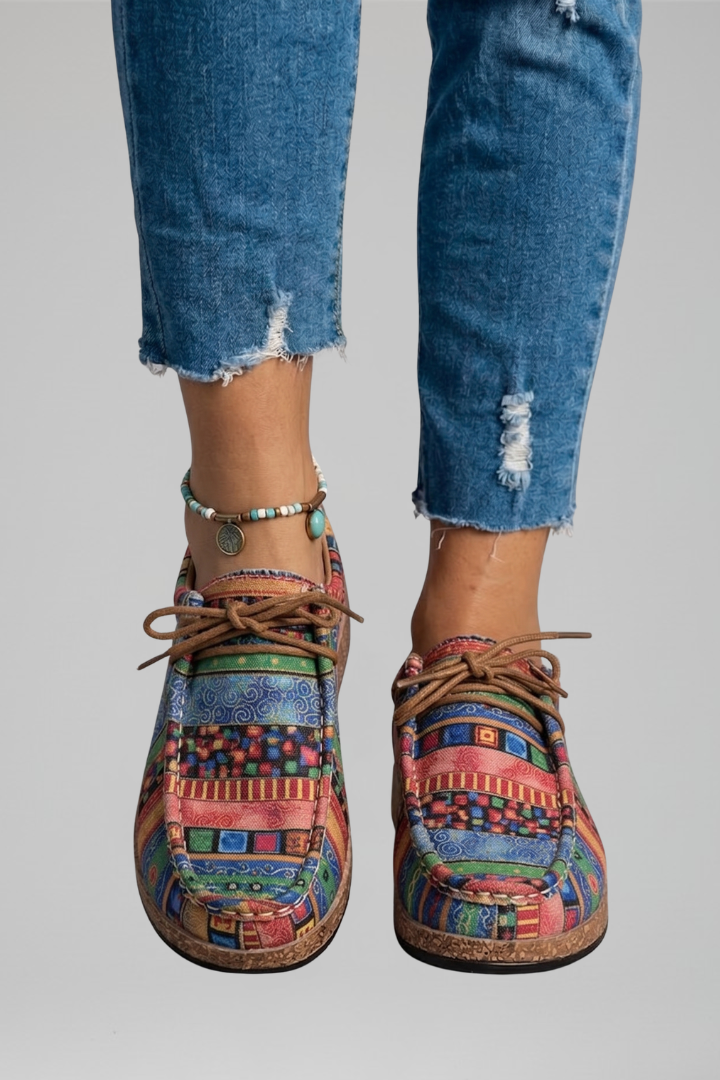 Women's Orthopaedic Lace-Up Shoes with Cushioned Footbed for All-Day Comfort