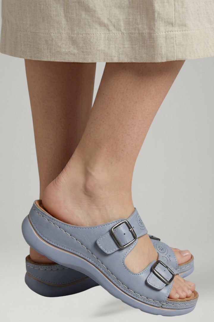 Women's Orthopaedic Leather Sandals with Adjustable Strap