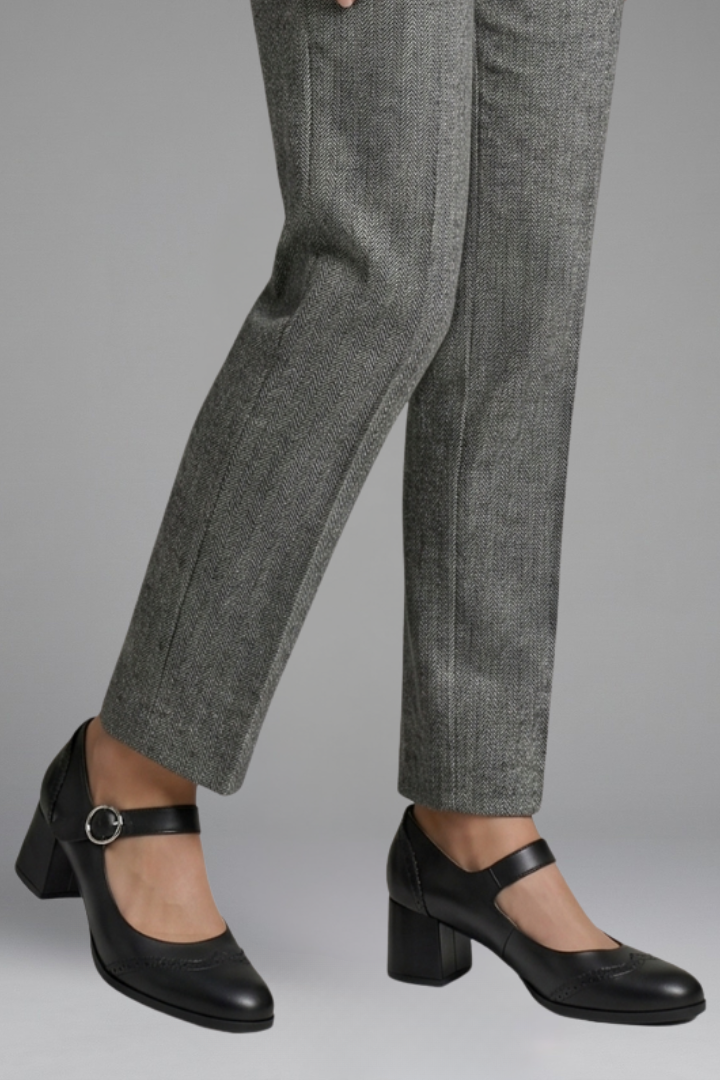 Women's Orthopaedic Mary Jane Shoes with Block Heel for All Season Wear