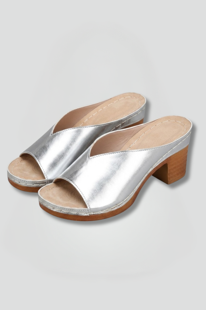 Women's Orthopaedic Sandals with Thick Heels for Summer