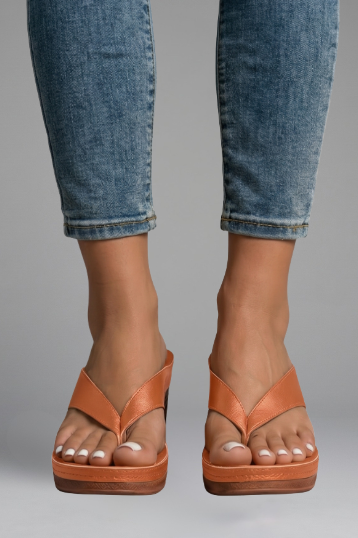 Women's Orthopaedic Sandals with Block Heel for Summer