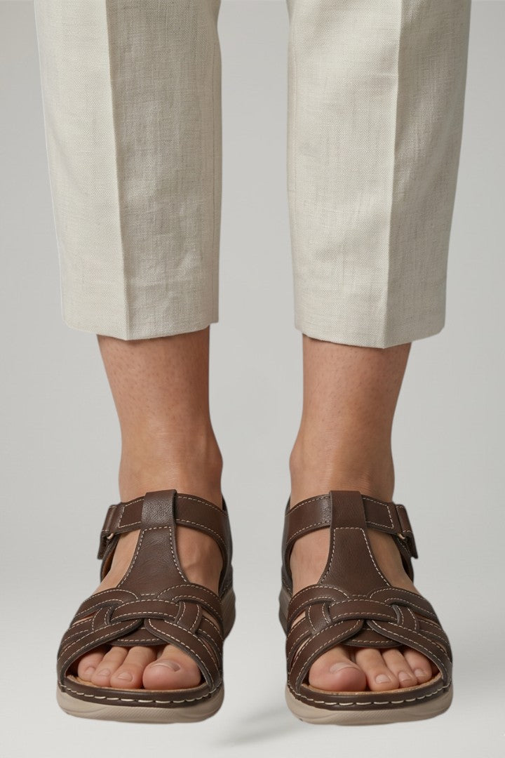 Women's Orthopaedic Sandals with Leather Upper