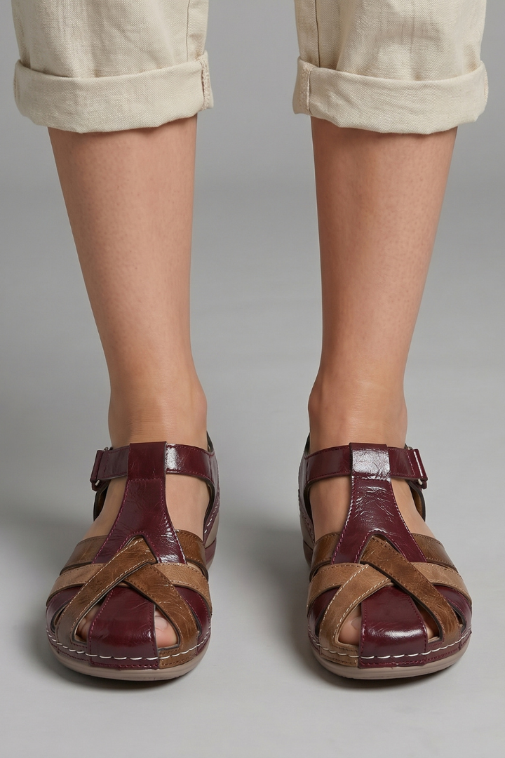 Women's Orthopaedic Sandals with Crisscross Straps for Summer
