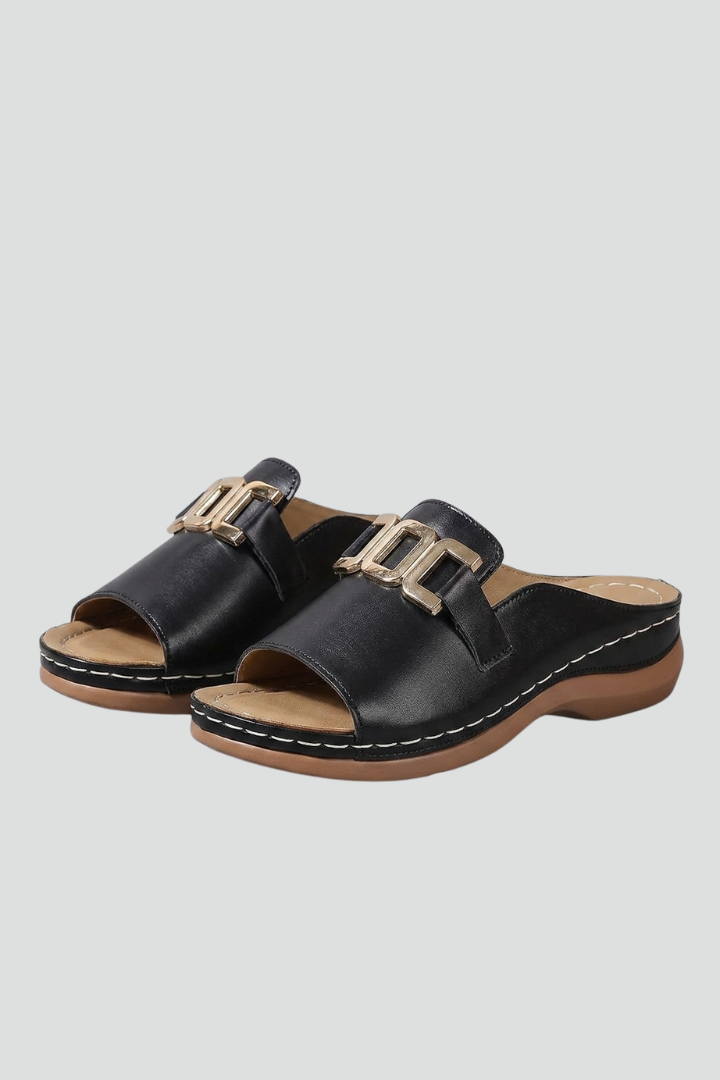 Women's Orthopaedic Wedge Slide Sandals with Cushioned Footbed for Summer