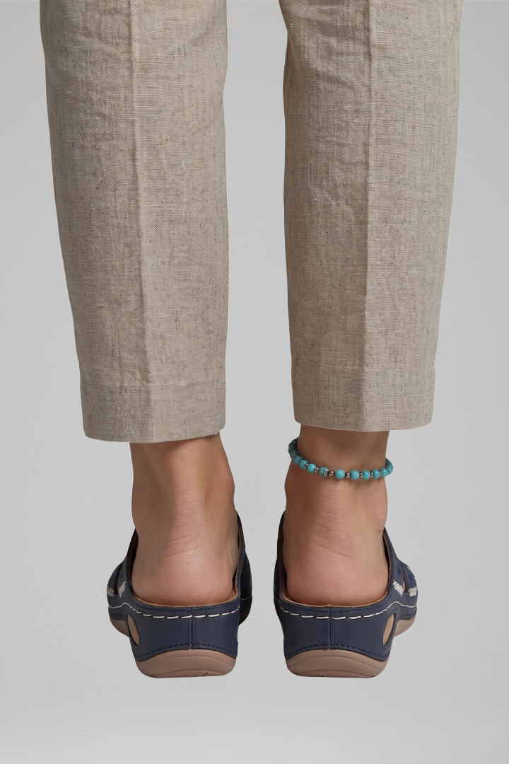 Women's Orthopedic Slip-On Sandals with Cutout Straps for All-Day Comfort