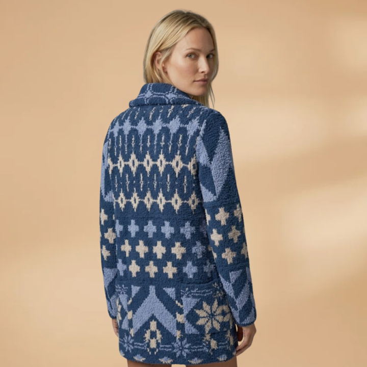 Women's Oversized Cardigan with button fastening and collar
