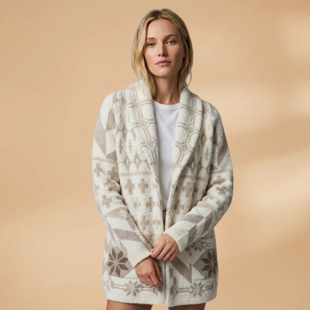 Women's Oversized Cardigan with button fastening and collar