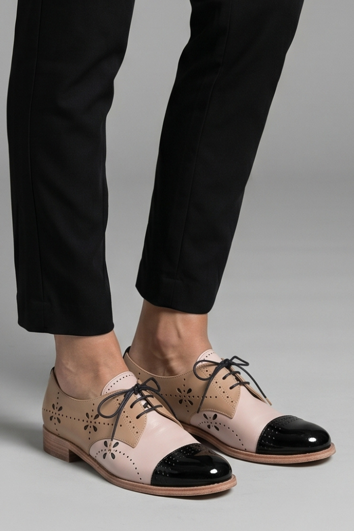 Women's Oxford Shoes with Low Hee for Office Wear