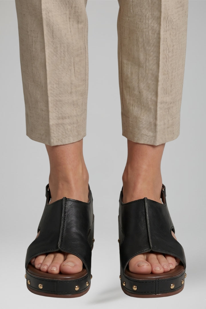 Women's Platform Sandals with Cushioned Footbed and Straps