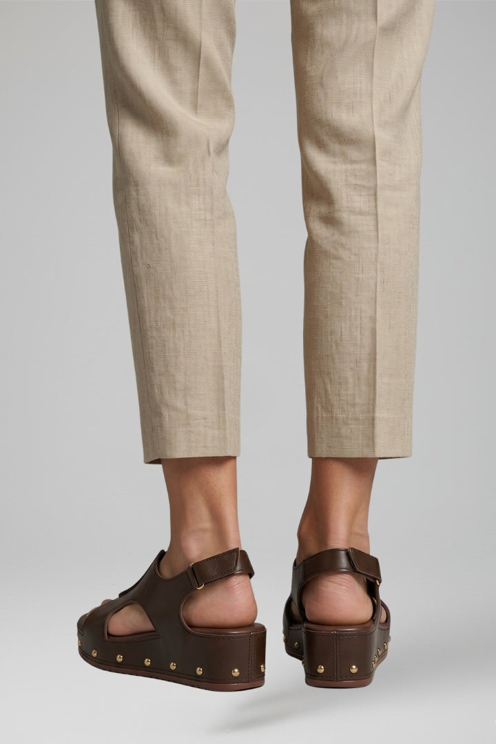 Women's Platform Sandals with Cushioned Footbed and Straps