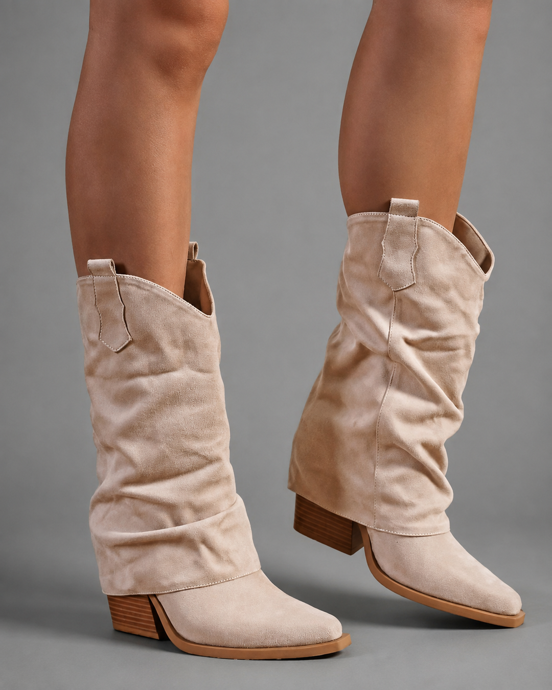 Women’s Pointed Toe Knee High Boots – Chunky Heel Western Style Autumn Boots