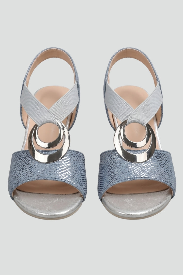 Women's Sandals with Adjustable Ankle Strap and Block Heel