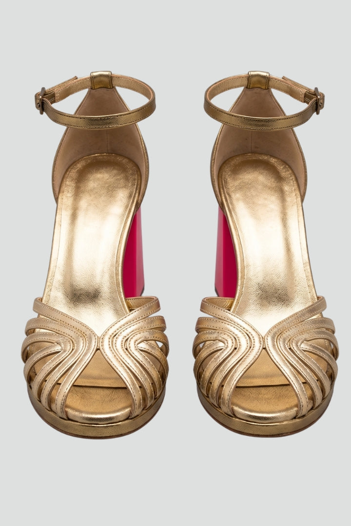 Women's Sandals with Ankle Strap and Block Heel Sole
