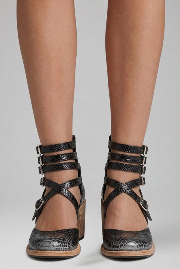 Women's Sandals with Cushioned Footbed and Buckle Fastening