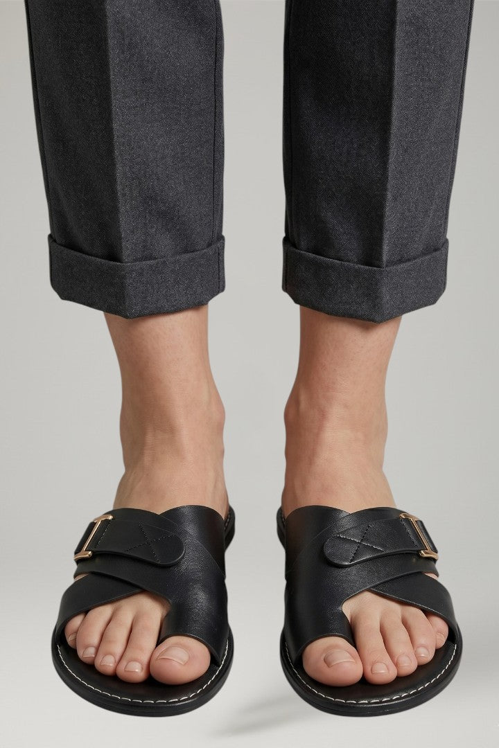 Women's Sandals with Toe Loop and Adjustable Strap