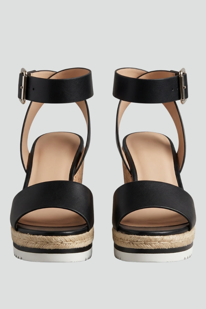 Women's Sandals with Wedge Heel and Strap Fastening