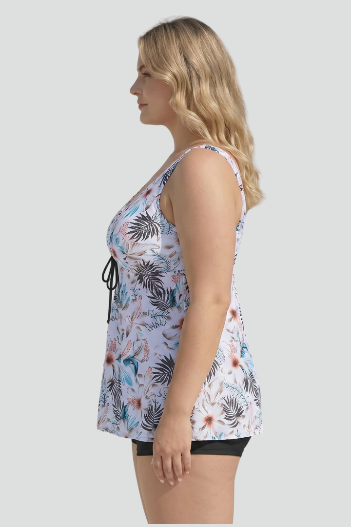 Women’s Tankini Set with V-Neck and Shorts