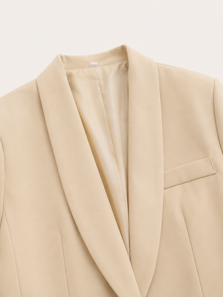 Montarello Women's Suit Set, Belted Blazer and Wide-Leg Pants