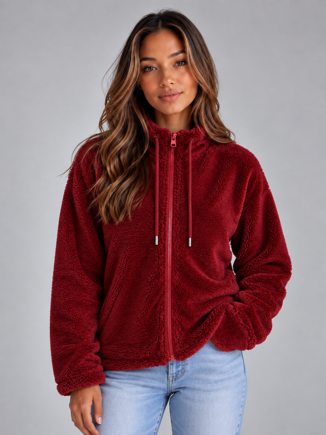 Women’s Teddy Fleece Zip-Up Jacket