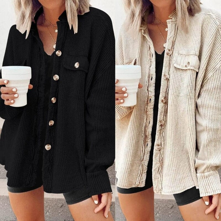 Livia - Trendy Corduroy Button Jacket