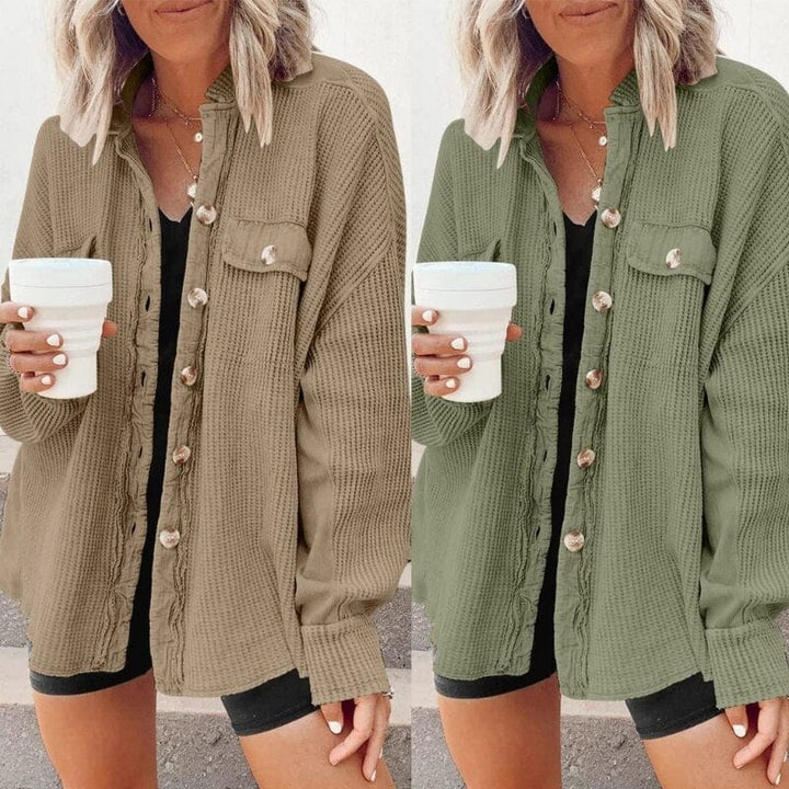Livia - Trendy Corduroy Button Jacket