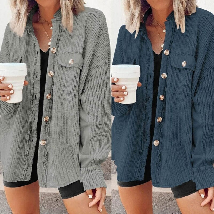 Livia - Trendy Corduroy Button Jacket