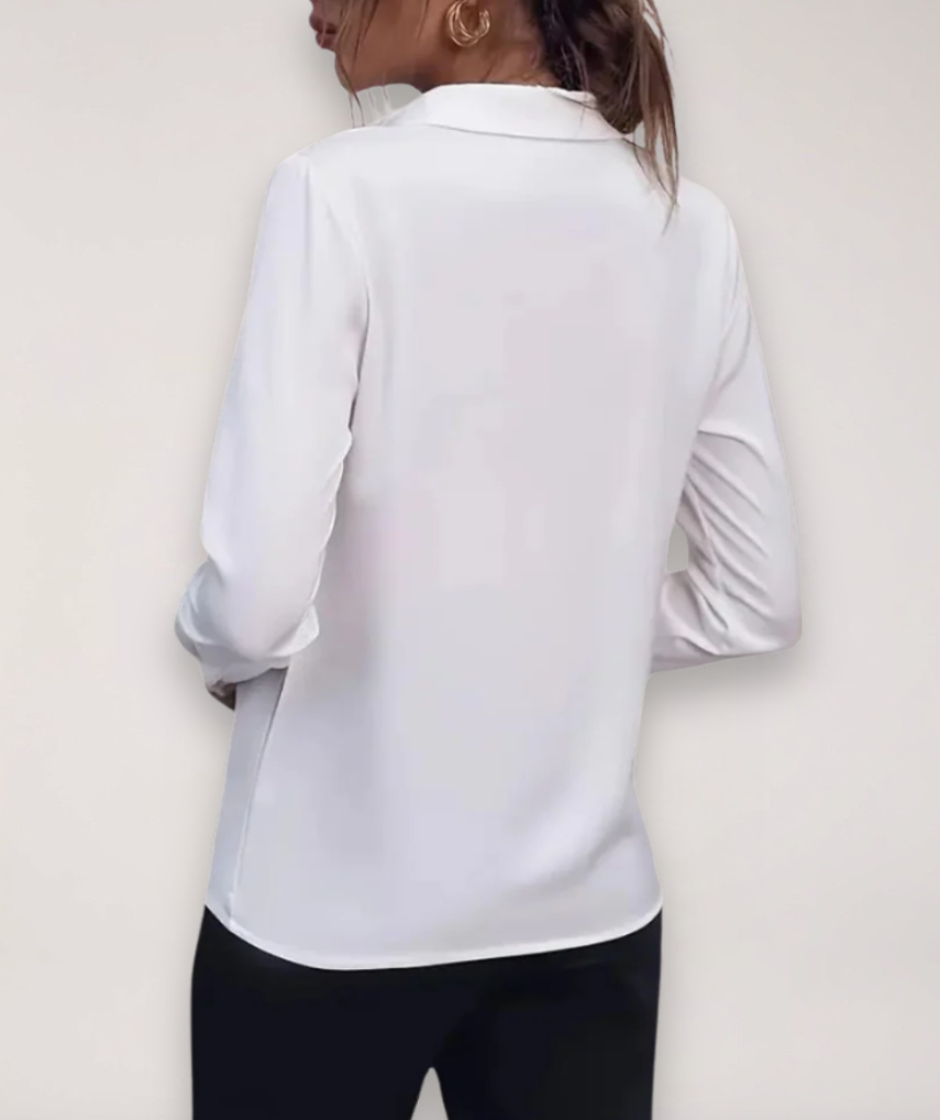 Sondra | Women's Spring Office Blouse with Button Closure