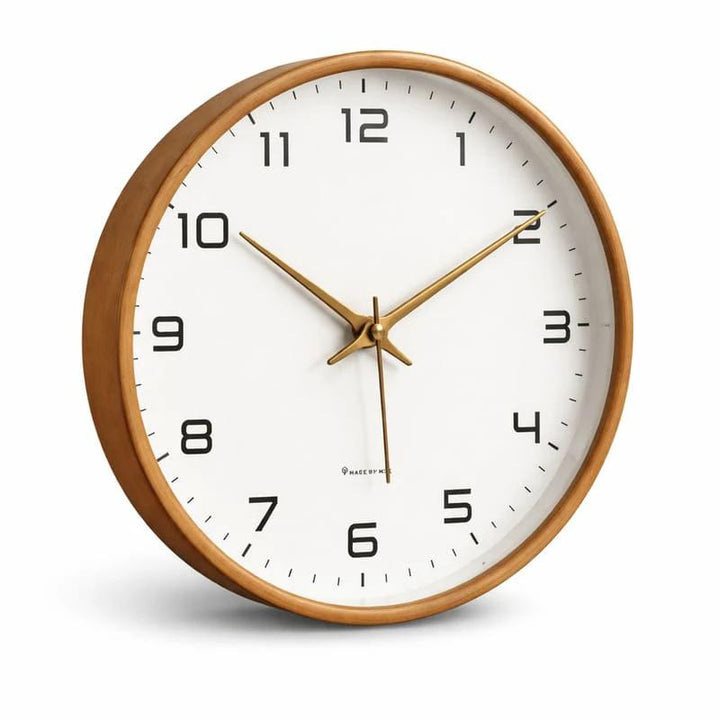 Wooden Wall Clock Scandinavian Design – Stylish Timepiece