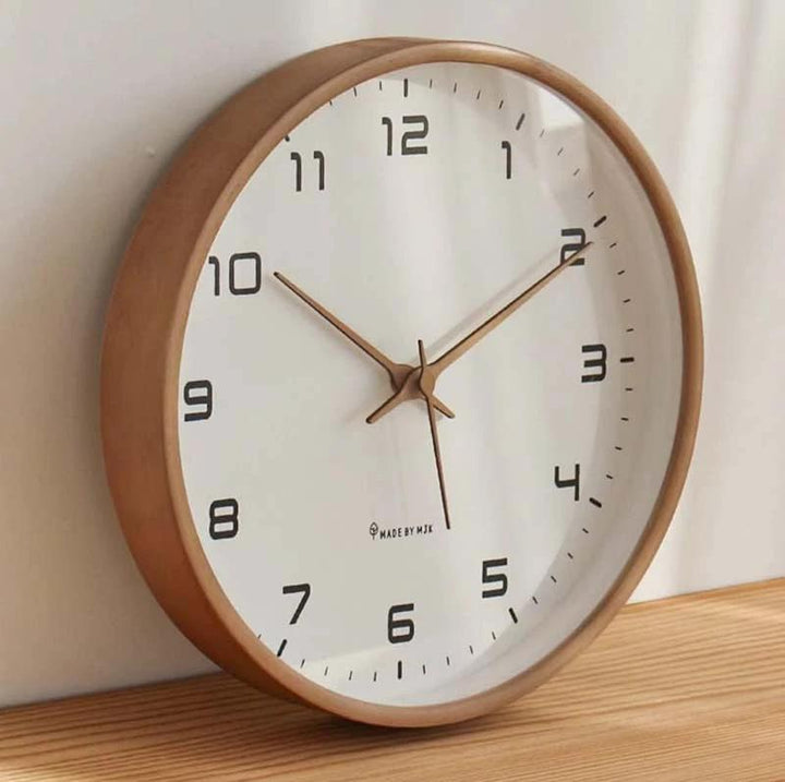 Wooden Wall Clock Scandinavian Design – Stylish Timepiece