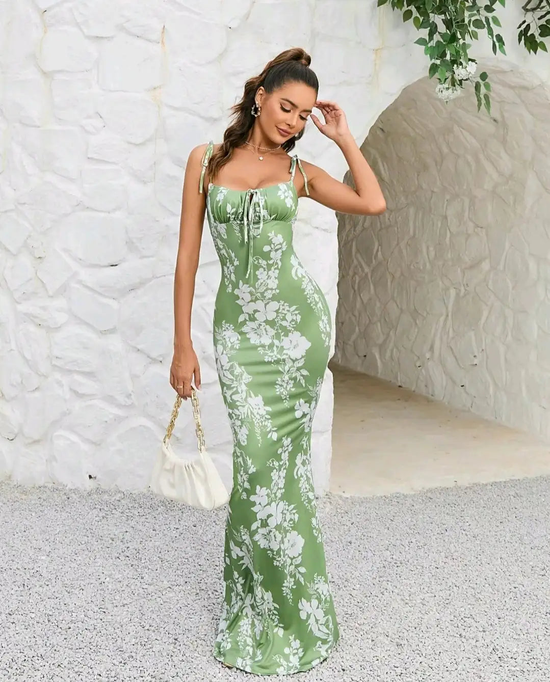 Klara Maxi Dress with Floral Print, view 6 - Elena Harper