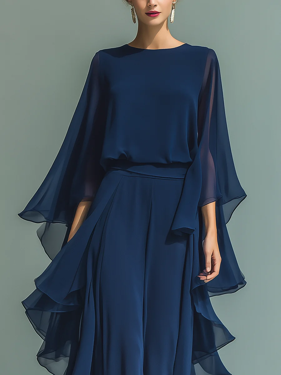CHIFFON PANT SET FOR WOMEN