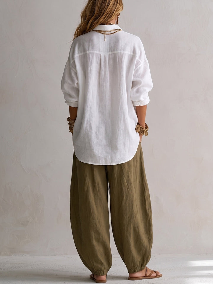 Ada - Sculptural Shirt & Balloon Trousers Set